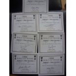 England 1966 Signed Champagne Labels: A