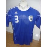 Israel Match Worn Shirt: Blue shirt with