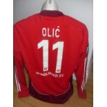 Hamburg Match Worn Uefa Cup Shirt: Red s