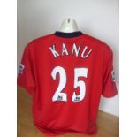 Kanu Match Worn West Brom Away Football