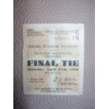 1935 FA Cup Final Football Ticket: West