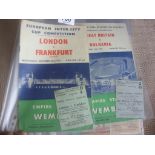Wembley 1950s Football Programmes + Tick