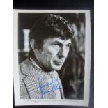 Leonard Nimoy Signed Photo: Large black