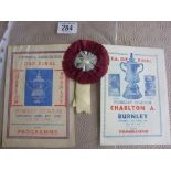 1947 FA Cup Final Pirate Football Progra