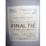 1934 FA Cup Final Football Ticket: Ports