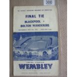 1953 FA Cup Final Football Programme: Bl