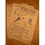 Orient v Millwall 1940s Reserve Football