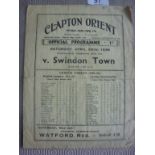 38/39 Clapton Orient v Swindon Town Foot