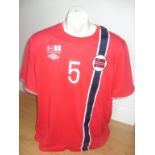 Norway Match Worn Football Shirt v Engla