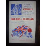 1942 England v Scotland Rugby Programme: