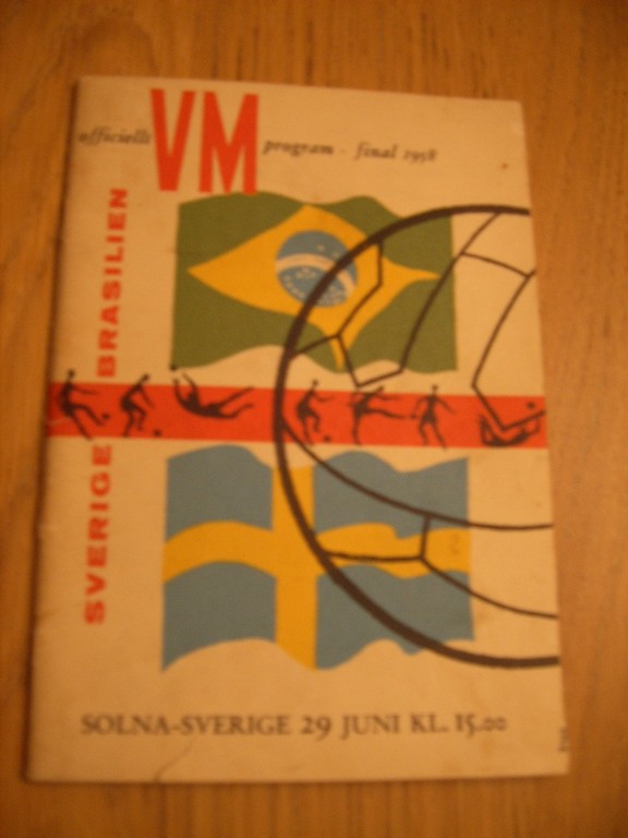 1958 World Cup Final Football Programme: