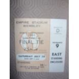 1966 World Cup Final Football Ticket: En