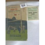 1951 Rugby League Cup Final Programme +