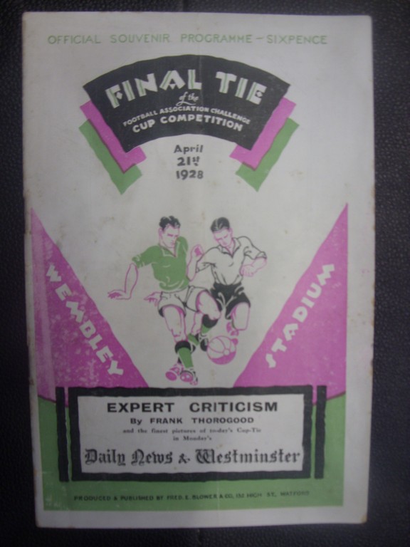 1928 FA Cup Final Football Programme: Bl