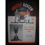 1956 FA Youth Cup Final Football Program