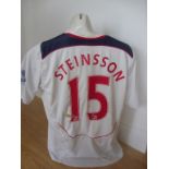 Steinsson Match Worn Bolton Wanderers Ho