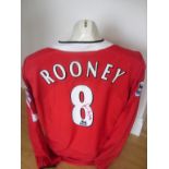 Wayne Rooney Match Worn Manchester Unite