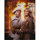 Joan Collins + Linda Evans Signed Photo: