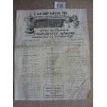 1935 FA Cup Final Football Song Sheet: S