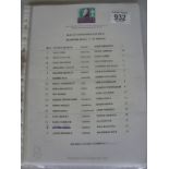 Rugby Team Sheets: Includes Silk Cut + H