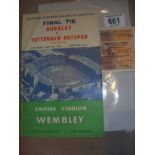 1962 FA Cup Final Programme + Ticket: Ve