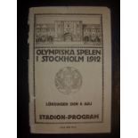 1912 Original Olympic Programme: Opening
