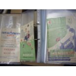 England Home Football Programme Collecti