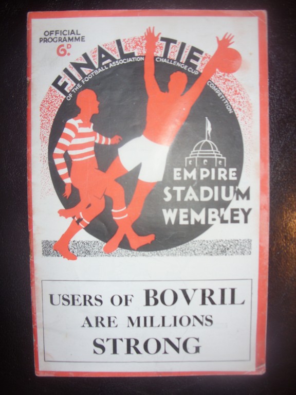 1934 FA Cup Final Football Programme: Po