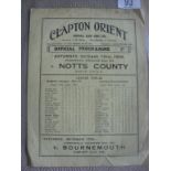 36/37 Clapton Orient v Notts County Foot