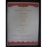 1963 FA Cup Final Rail Menu: Manchester