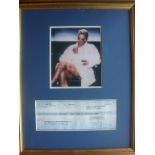 Sharon Stone Signed Display: A cheque si