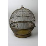 A Victorian birdcage of ovoid form.