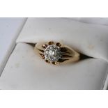 A 9ct gold diamond cluster ring