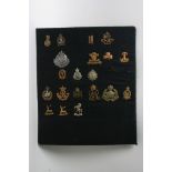 A collection of 20 various badges,