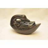 A bronze incense burned in the form of a duck