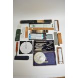 A bag of various old slide rules