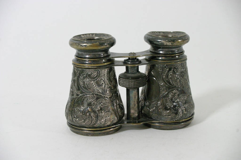 A pair of silver mounted Jockey Club binoculars,