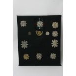 A collection of twelve various Highland light infantry badges including some retrospective copies