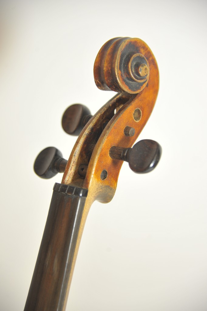 A 19th Century interesting violin, label for Gulio Degani plus a silver mounted bow, - Image 5 of 7