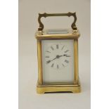 A brass case carriage clock,