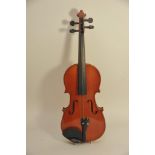 A Japanese 3/4 size Violin in good condition. Label for Kiso Suzuki Violin Co. ltd, no.