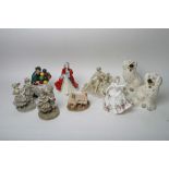 A small collection of ceramics including Royal Doulton ladies