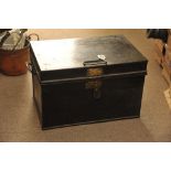 An old metal safe box