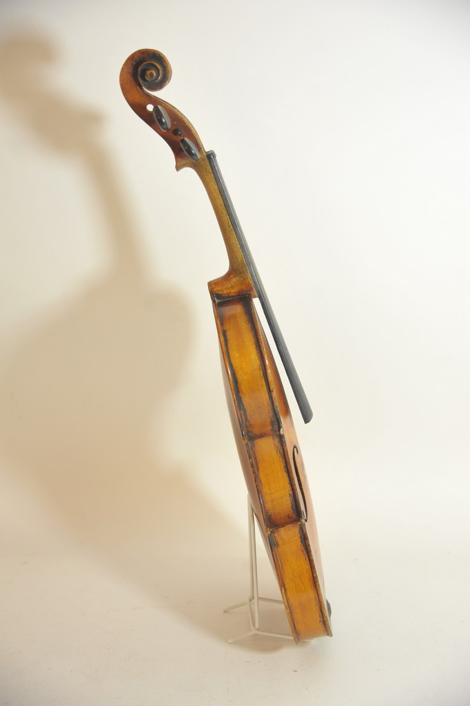 A 19th Century interesting violin, label for Gulio Degani plus a silver mounted bow, - Image 3 of 7
