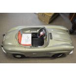 A child's replica electric Mercedes Roadster car,