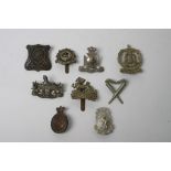 A collection of nine various volunteer battalion badges, including some retrospective copies,