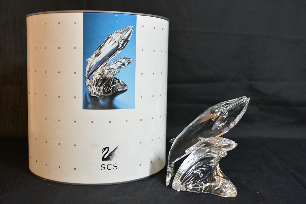 A boxed Swarovski 1992 Annual Edition 'Care for Me' the Whales,