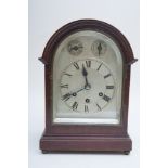 A Gustav Becker beehive shaped  mantle clock  with drop dial,