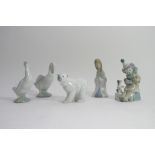 A Lladro polar bear,