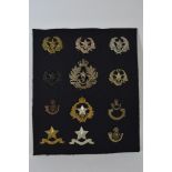 A collection of twelve various Cameronians badges including The Scottish Rifles